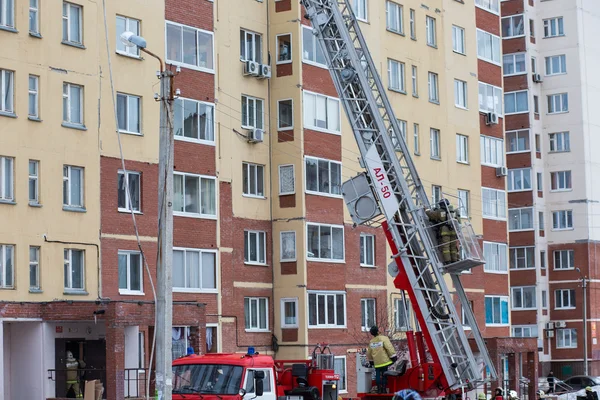 Yangın koruma makine. Rusya, Ufa - 13 Mart 2016.