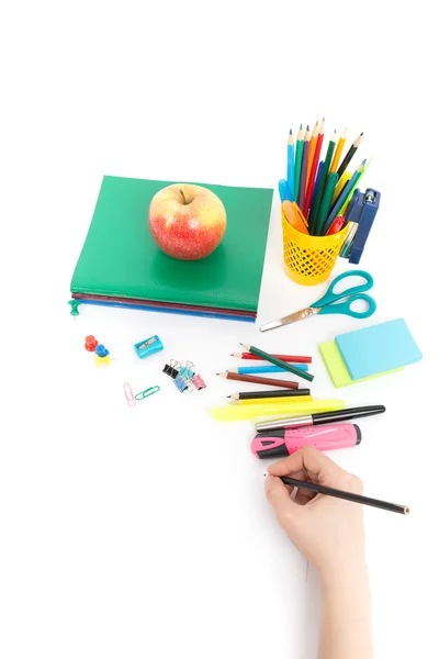 Group of stationery tools on white background — Stock Photo, Image