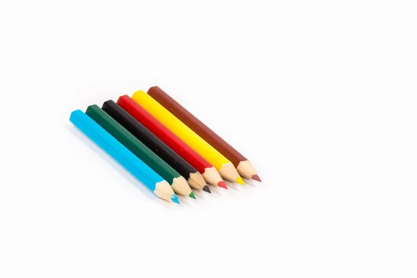 Rövid színes ceruzák — Stock Fotó
