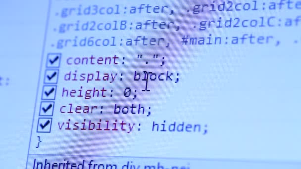 Computer HTML Codes — Stock Video