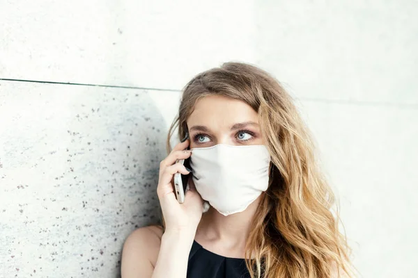 Retrato Una Persona Con Máscara Protectora Durante Epidemia —  Fotos de Stock