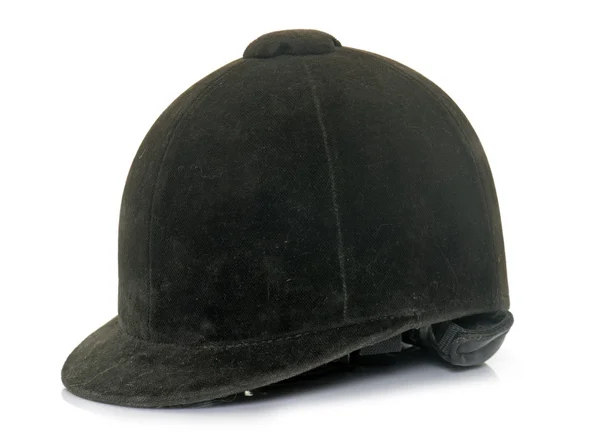 Zwarte Paardensport helm — Stockfoto