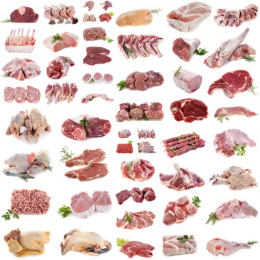 group of meat clipart