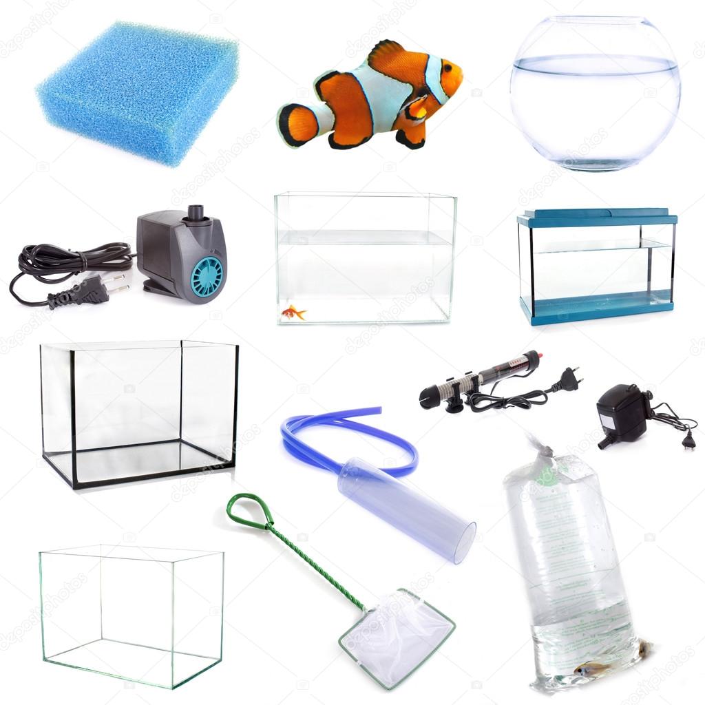 Group of aquarium equipment — Stock Photo © cynoclub #105546690