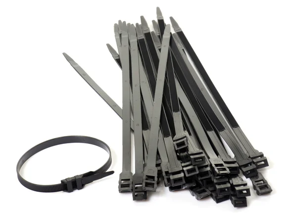 Black cable ties — Stock Photo, Image