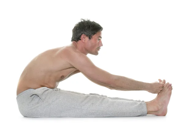 Man doing yoga — Stock Photo, Image