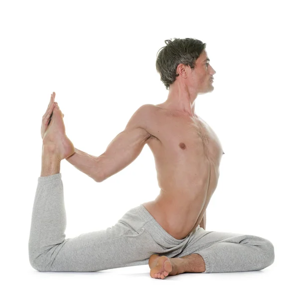 Man doing yoga — Stock Photo, Image