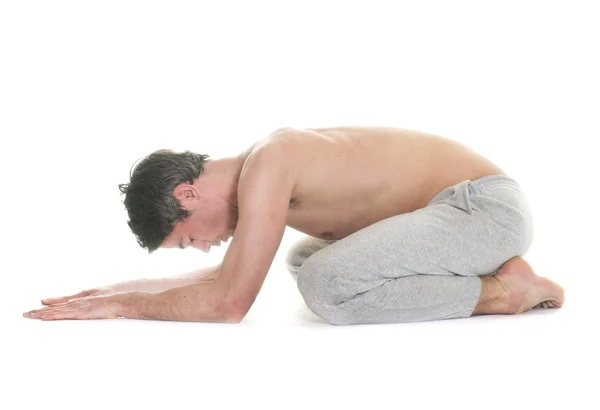 Man doing yoga — Stock Photo, Image