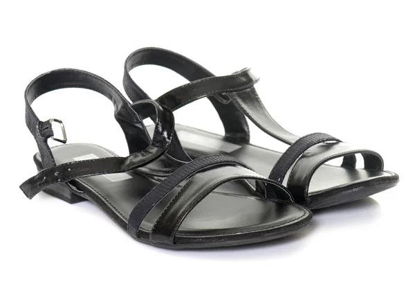 Svarta sandaler i studio — Stockfoto