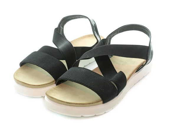 Black woman sandals — Stock Photo, Image