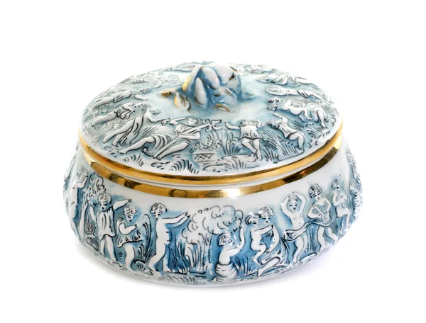 Porcelain candy box — Stock Photo, Image