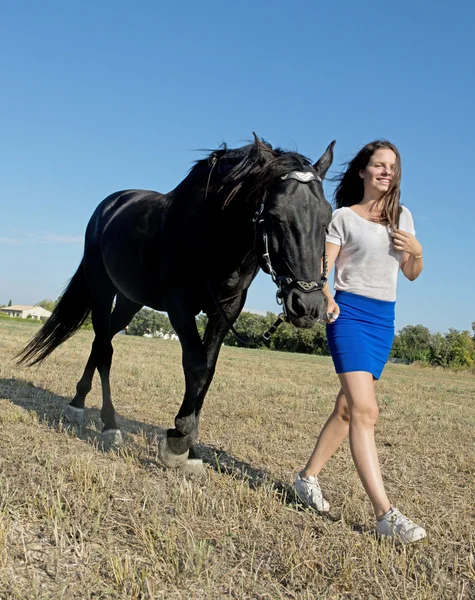 Menina equitação jovem — Fotografia de Stock