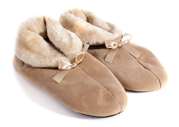 Fur slipper — Stock Photo, Image