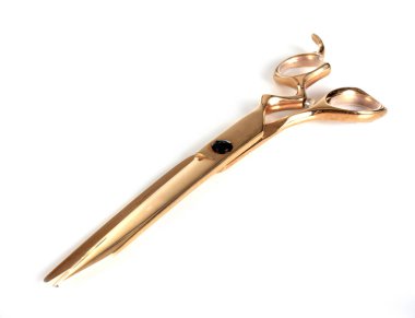 Beyaz arkaplan önünde bir makas