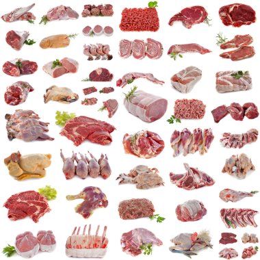 group of meat clipart