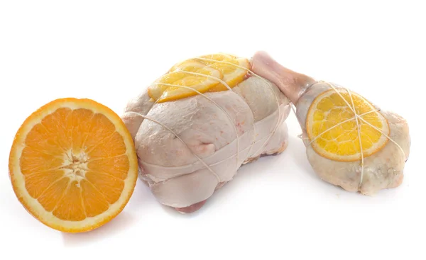 Pato com laranja — Fotografia de Stock
