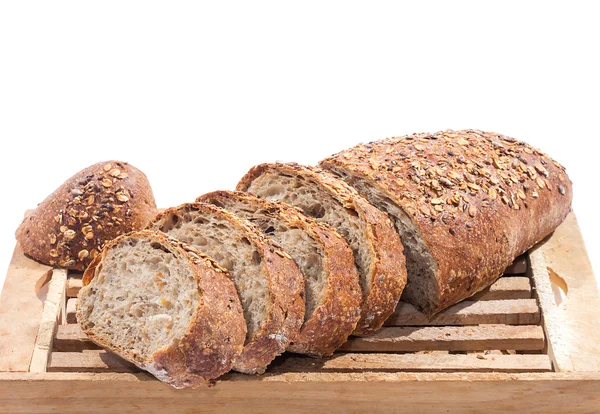 Krájený celozrnný chléb — Stock fotografie