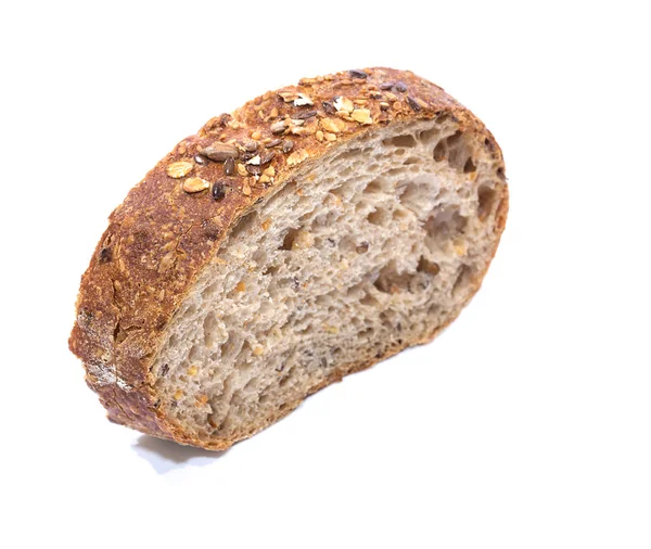 Ολικής αλέσεως ψωμί, φέτα — Φωτογραφία Αρχείου