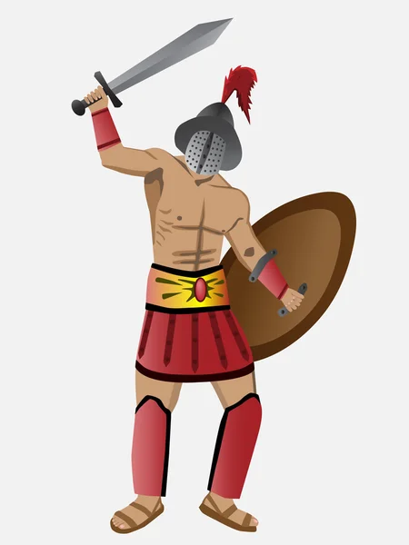 Impressionante gladiador armado Vetores De Bancos De Imagens Sem Royalties