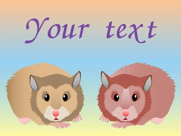 Two amusing hamsters Stock Vector