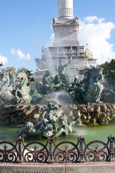 Náměstí place des quinconces, bordeaux — Stock fotografie