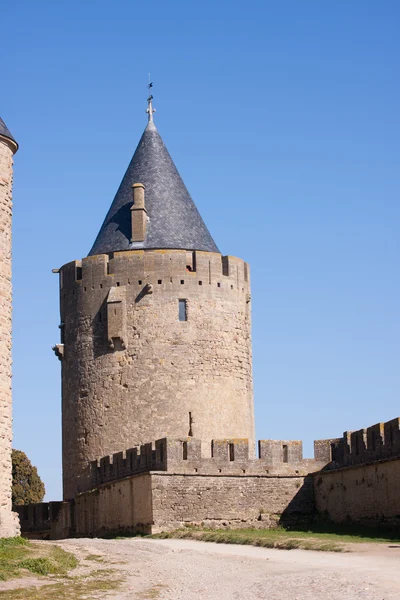 Stå hög av den medeltida staden i Carcassonne — Stockfoto