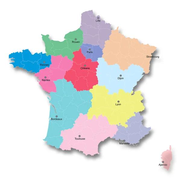 Новая французская территориальная реформа — стоковое фото