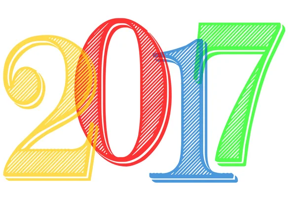 Frohes neues Jahr 2017 lizenzfreie Stockbilder