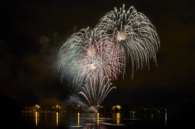 Sonucu feuerwerk am See