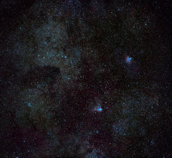 Aquila & Omega Nebulae — Foto Stock