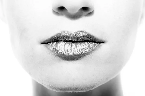 Female Model Lips Close Up — Stock Photo, Image