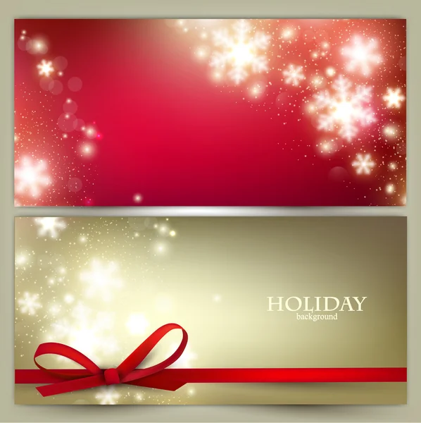 Set van elegante Kerstmis banners — Stockvector