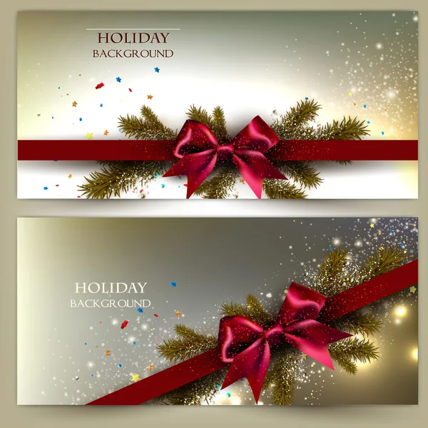 Altın arka plan kırmızı kurdele ile