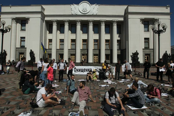 Akce pro zatčení politika Onishchenk — Stock fotografie