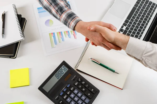 Imagen Negocio Estrechando Las Manos Finalización Contratodiscusión Gente Negocios Concepto Fotos de stock libres de derechos