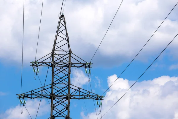 Strom Ist Die Wichtigste Energie Der Welt Hochspannungsmast Hochspannungsturm Himmel — Stockfoto