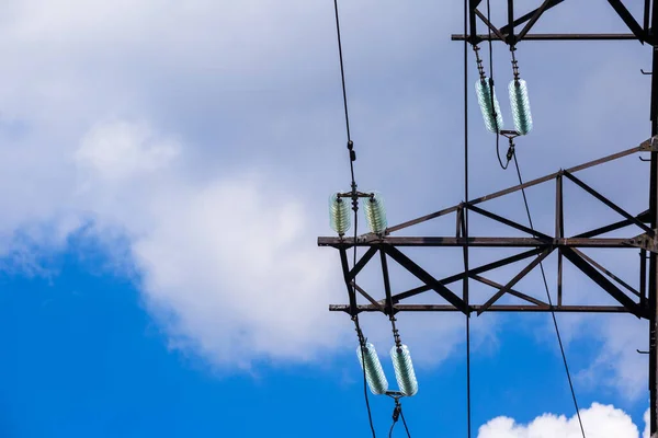 Strom Ist Die Wichtigste Energie Der Welt Hochspannungsmast Hochspannungsturm Himmel — Stockfoto