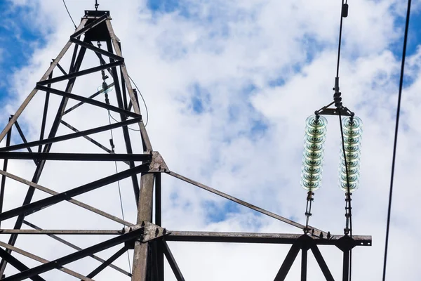 Eletricidade Maior Energia Mundo Posto Alta Tensão Torre Alta Tensão — Fotografia de Stock