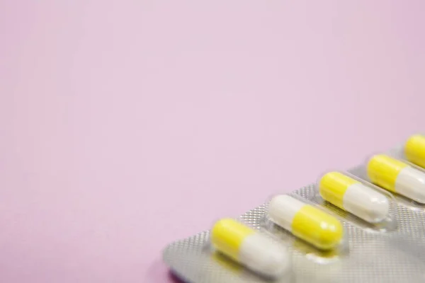 Antecedentes Ampollas Píldoras Farmacéuticas Con Spase Copia — Foto de Stock
