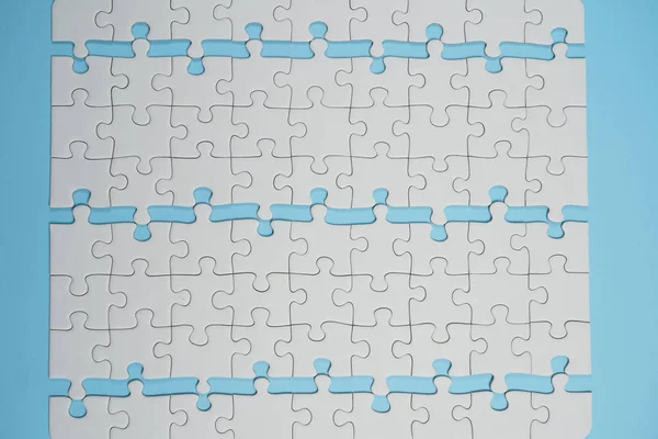 Pièces Puzzle Manquantes Concept Entreprise Fragment Puzzle Blanc Plié Une — Photo
