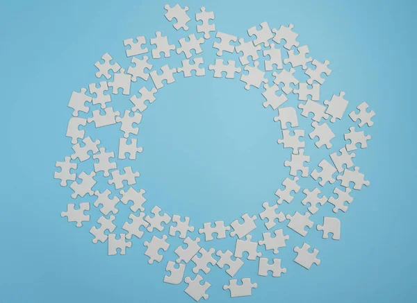 Pièces Puzzle Manquantes Concept Entreprise Fragment Puzzle Blanc Plié Une — Photo