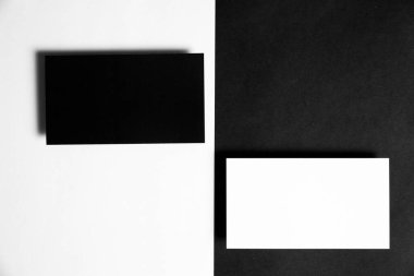 Kartvizitler boş. Renk arkaplan modeli. Düz Yat. metin için boşluk kopyala