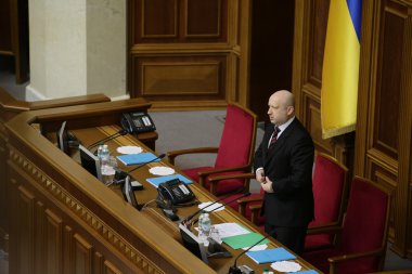 Kafa, Verkhovna Rada Olexander Turchynov Meclis Toplantı sırasında. 27 Kasım 2014 Kiev Ukrayna