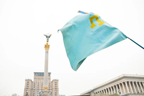 El tártaro de Crimea la bandera nacional — Foto de Stock