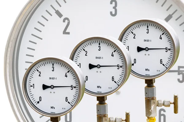 Wellhead Pressure Gauge — Stock Photo, Image