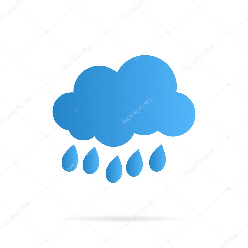 Vector Cloud en regen  pictogram  Stockvector  McAndy 