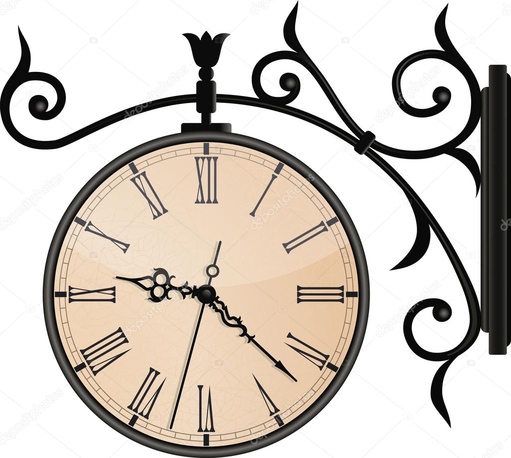 Vintage Wall Clock Vector Design Illustration Isolated On White Background  Stock Illustration - Download Image Now - iStock