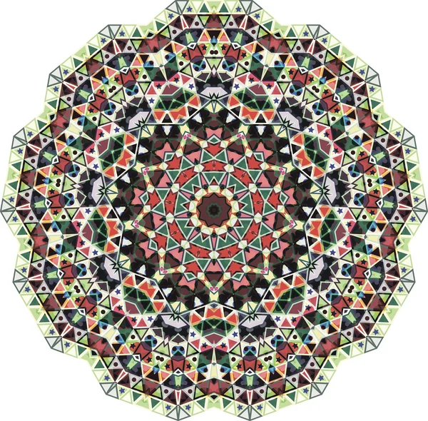 Dentelle ronde ornementale triangulaire — Image vectorielle