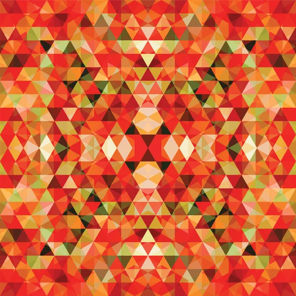 Fondo naranja mosaico triangular — Vector de stock
