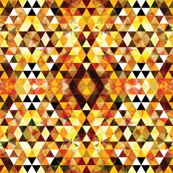 Latar belakang mosaik oranye segitiga - Stok Vektor